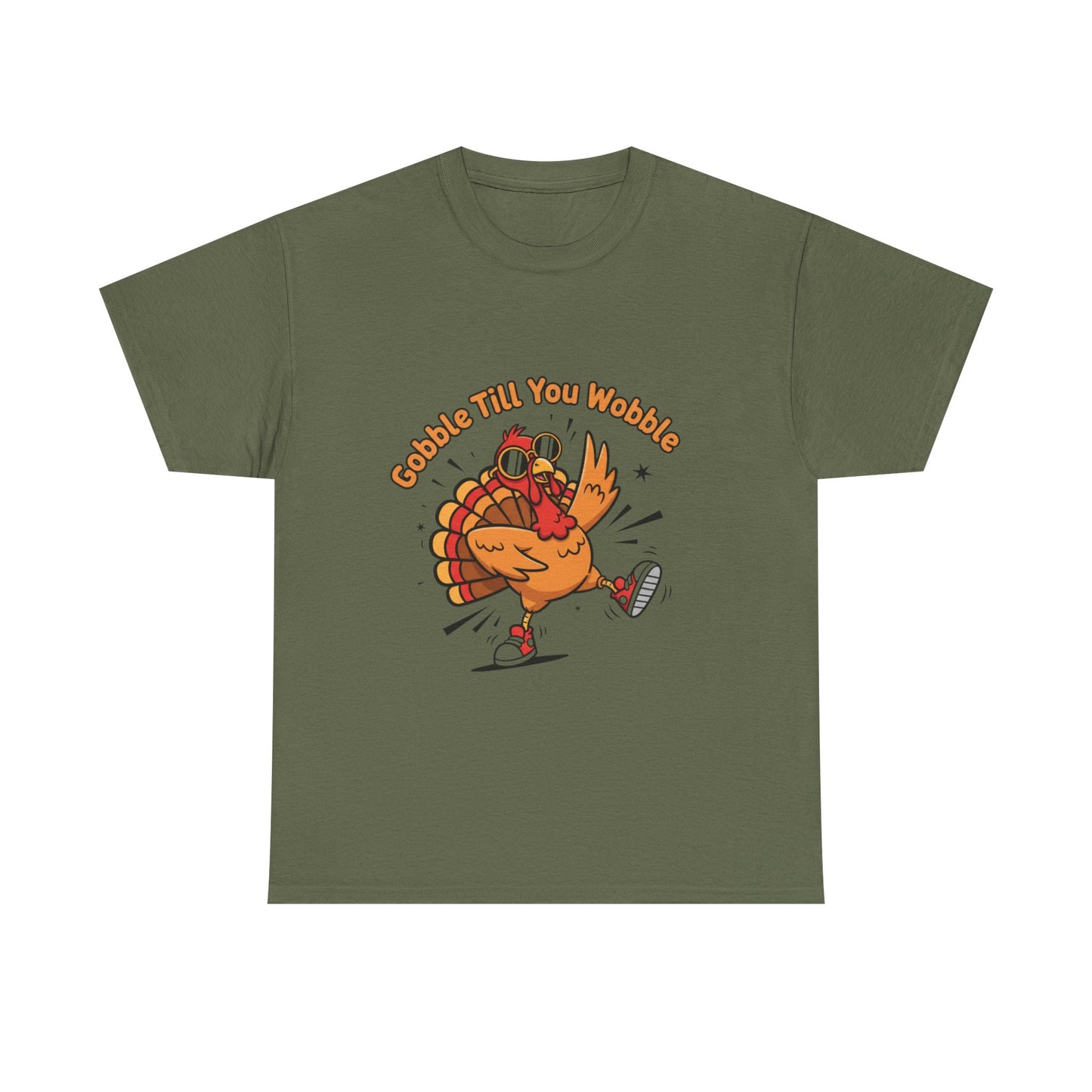 Gobble Till You Wobble Holiday Unisex Heavy Cotton Tee
