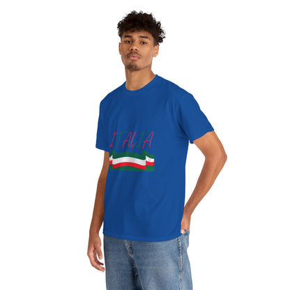 Italia Unisex Heavy Cotton Tee - Comfortable Italian Pride Shirt