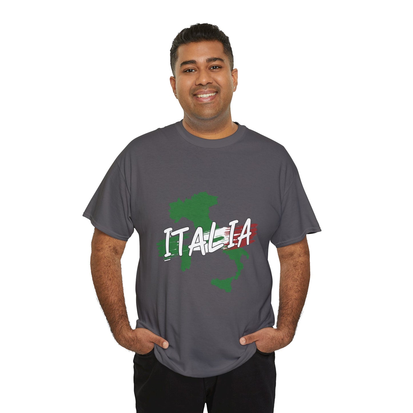 Italia Heavy Cotton Tee - Comfortable Unisex Shirt with Italy Design