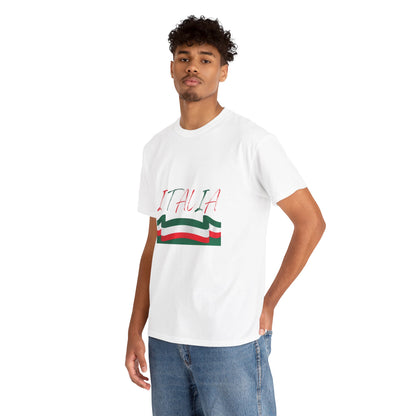 Italia Unisex Heavy Cotton Tee - Comfortable Italian Pride Shirt