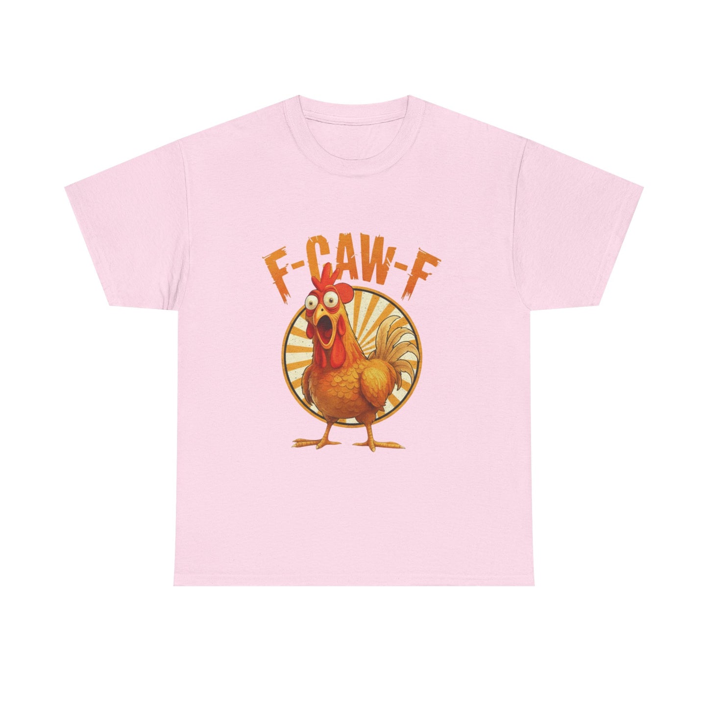 F-Caw-F Unisex Heavy Cotton Tee | Funny Chicken Shirt, Gift for Friends, Holiday Apparel, Casual Wear, Humorous T-Shirt