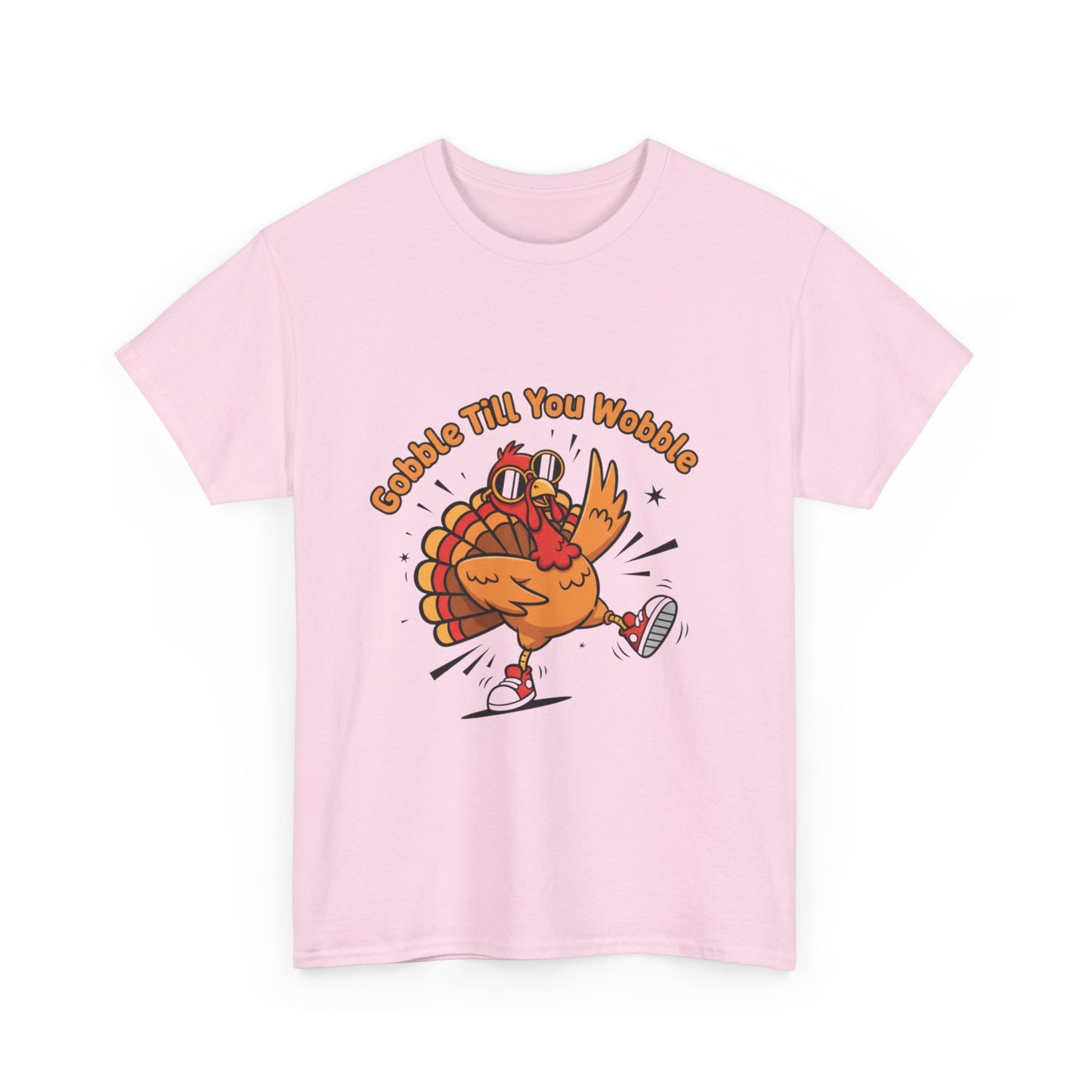 Gobble Till You Wobble Holiday Unisex Heavy Cotton Tee