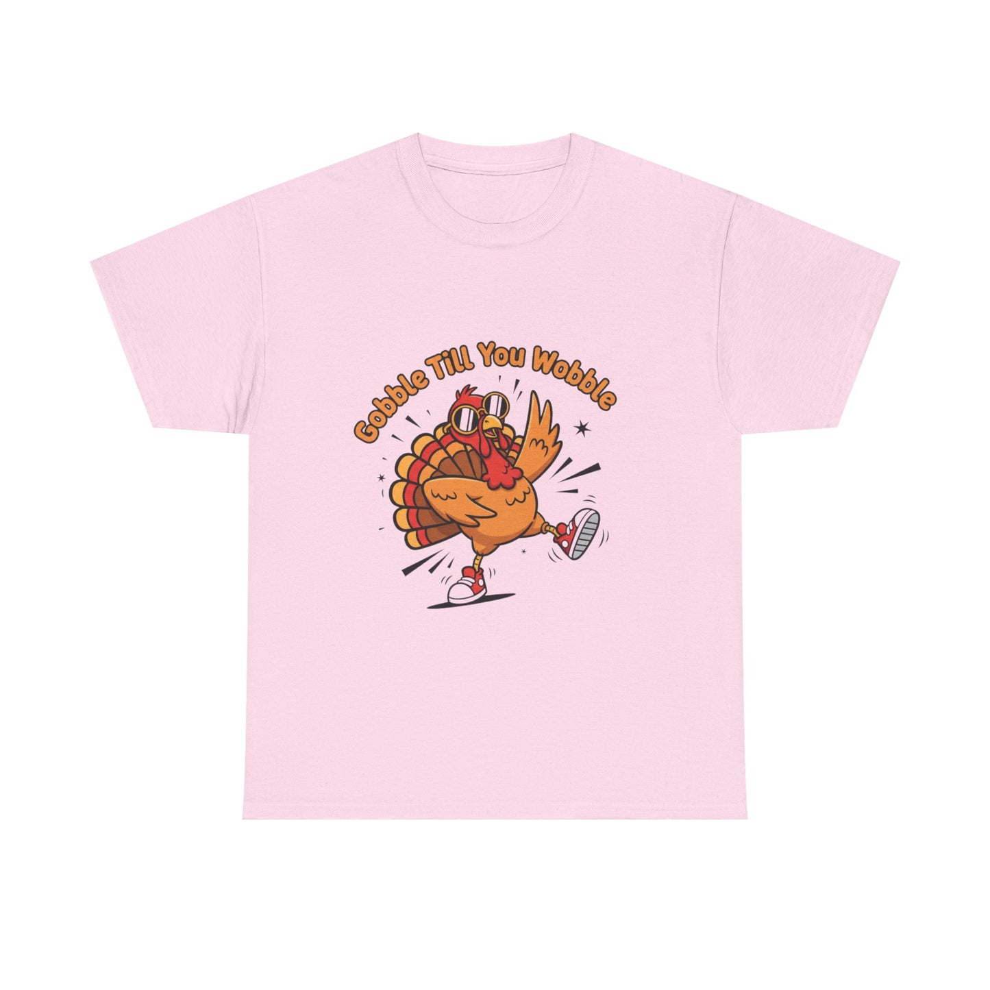 Gobble Till You Wobble Holiday Unisex Heavy Cotton Tee