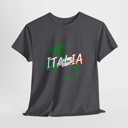 Italia Heavy Cotton Tee - Comfortable Unisex Shirt with Italy Design