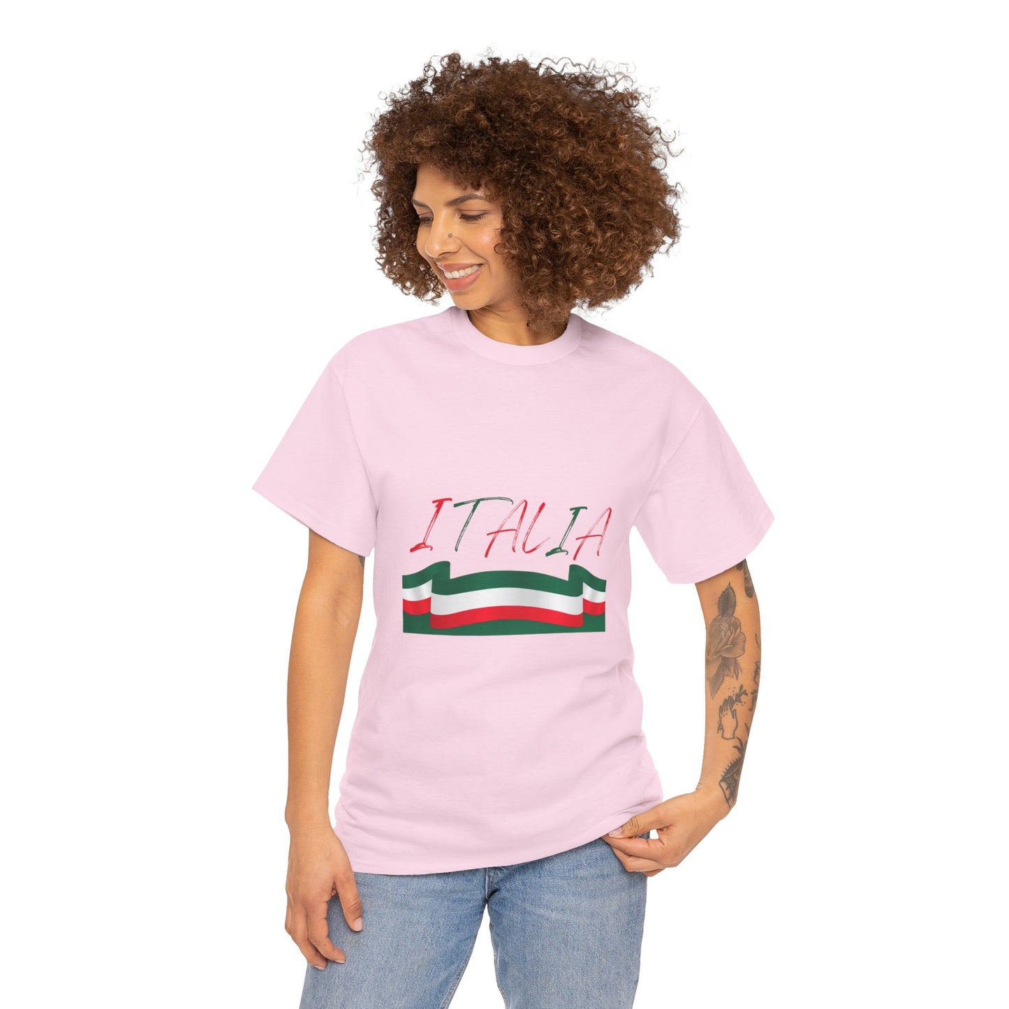 Italia Unisex Heavy Cotton Tee - Comfortable Italian Pride Shirt