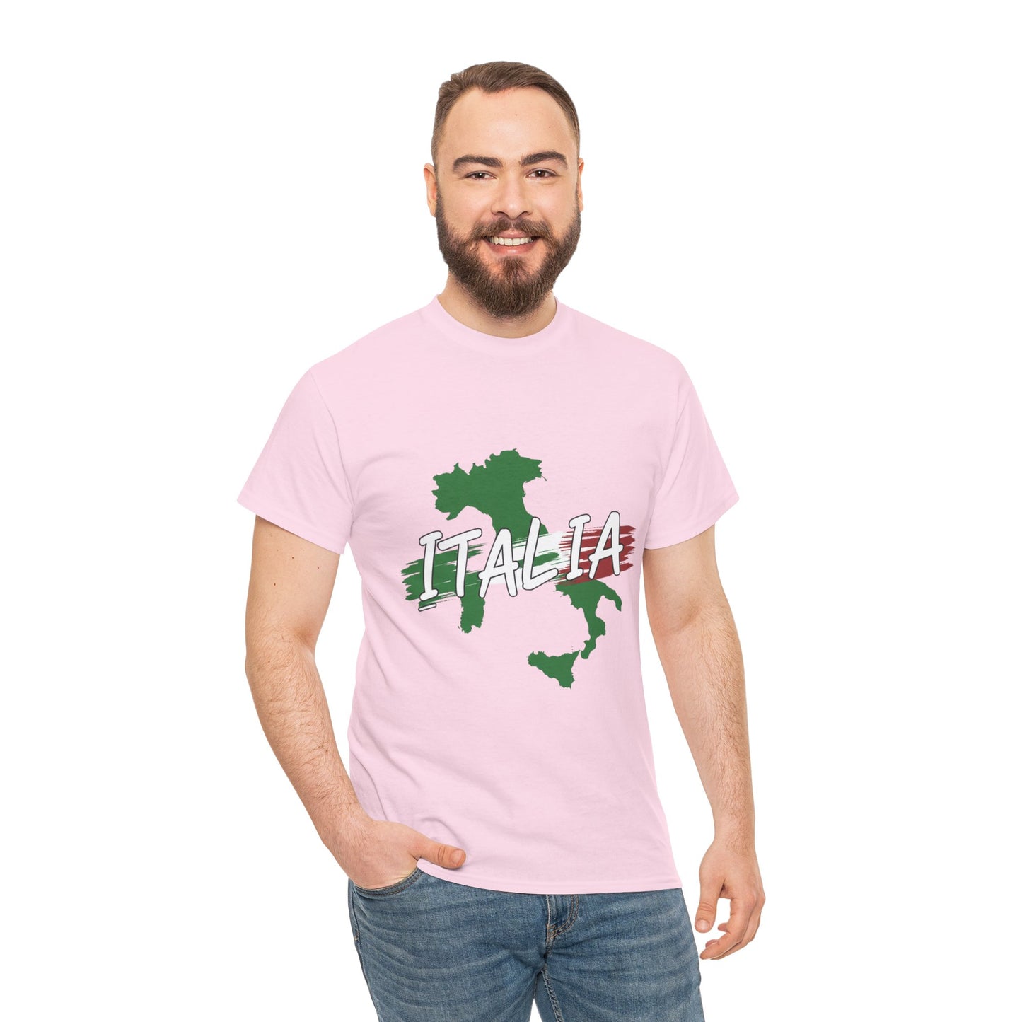 Italia Heavy Cotton Tee - Comfortable Unisex Shirt with Italy Design