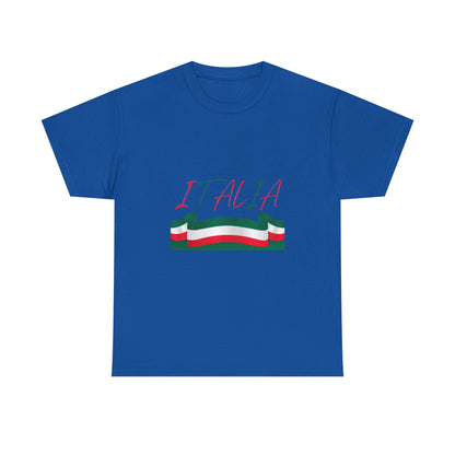 Italia Unisex Heavy Cotton Tee - Comfortable Italian Pride Shirt