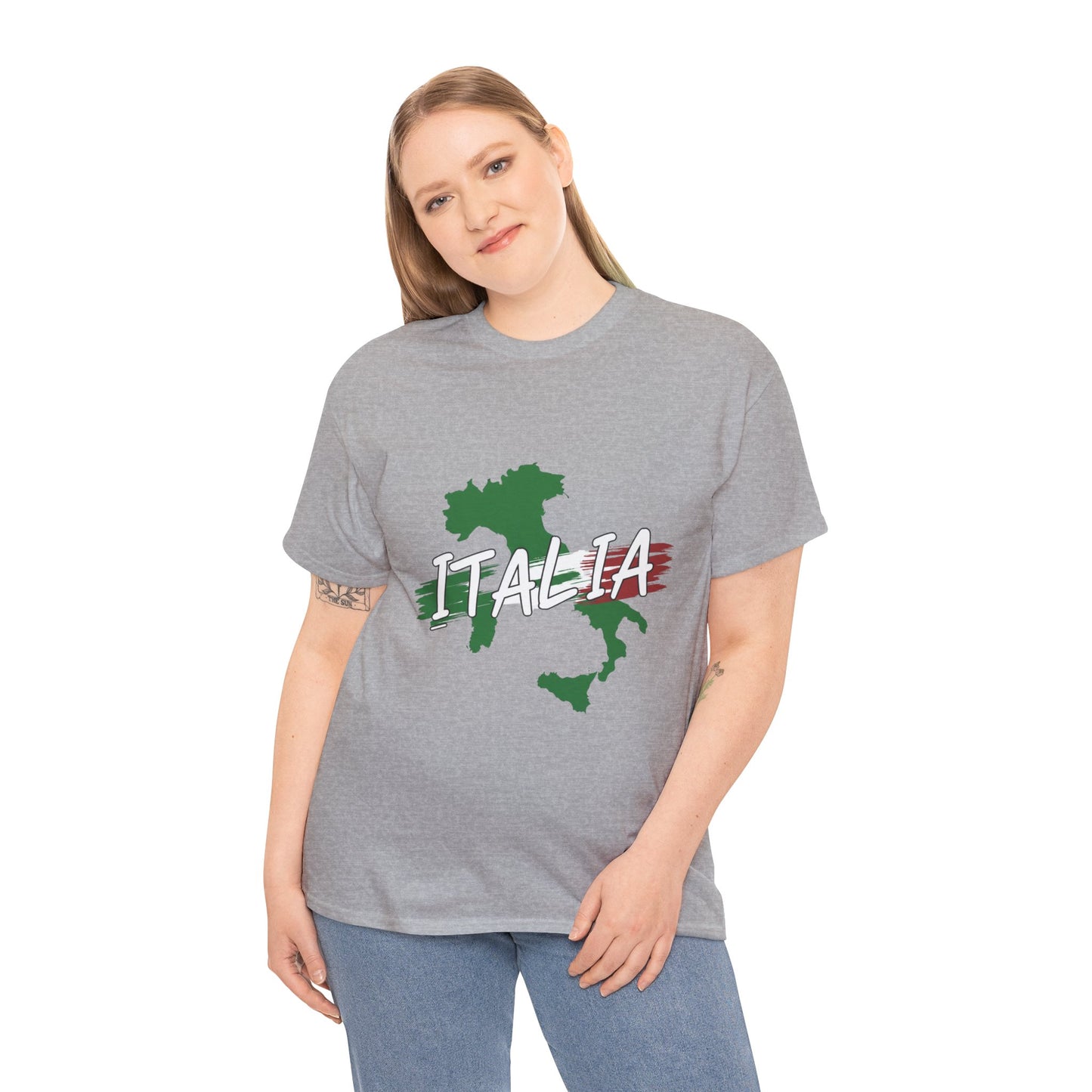 Italia Heavy Cotton Tee - Comfortable Unisex Shirt with Italy Design