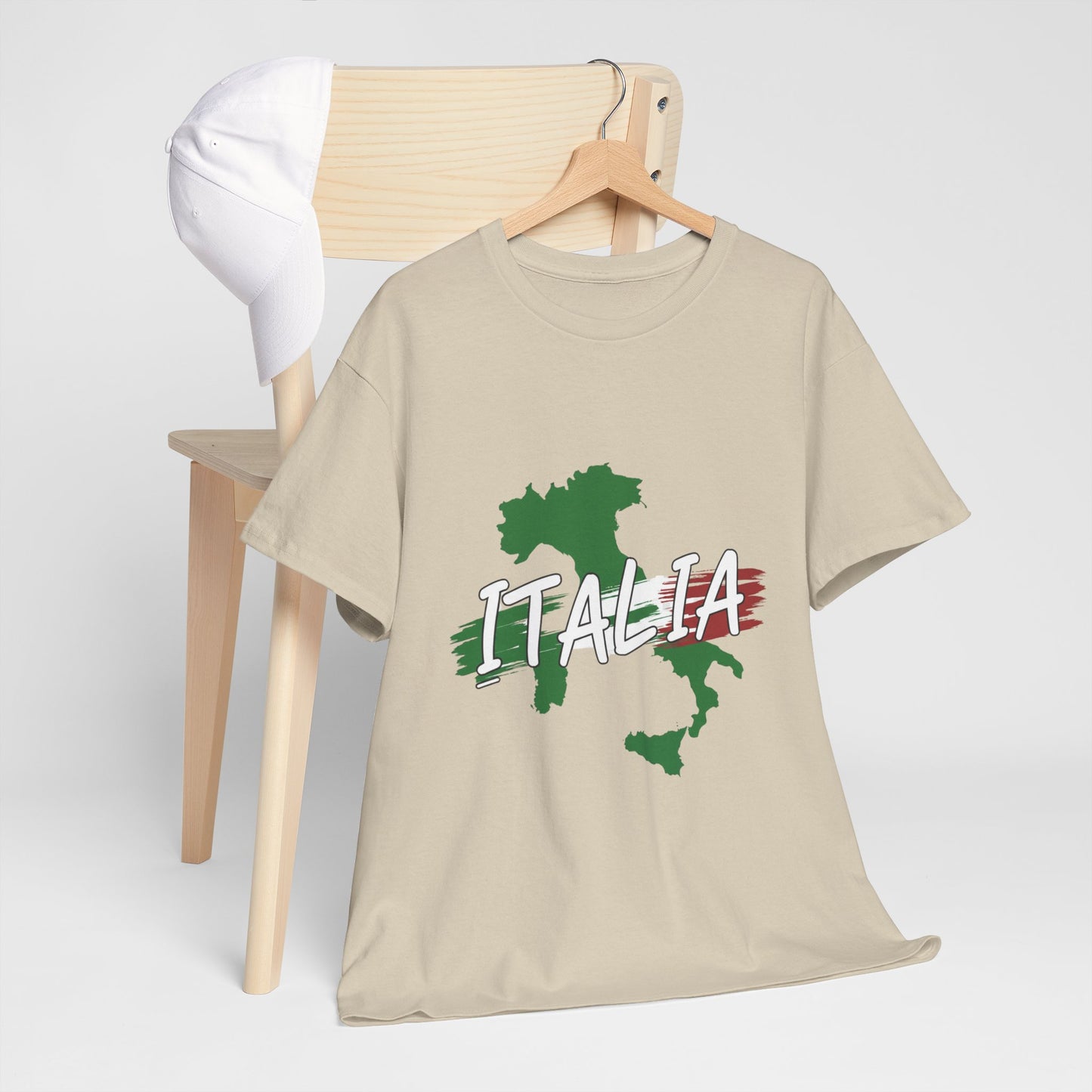 Italia Heavy Cotton Tee - Comfortable Unisex Shirt with Italy Design