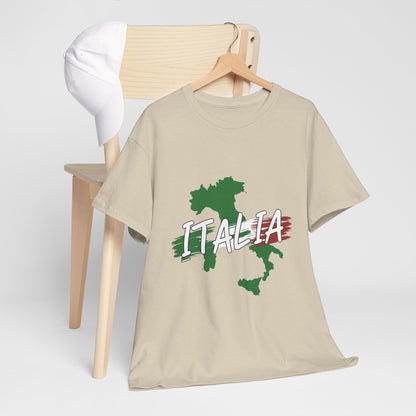 Italia Heavy Cotton Tee - Comfortable Unisex Shirt with Italy Design