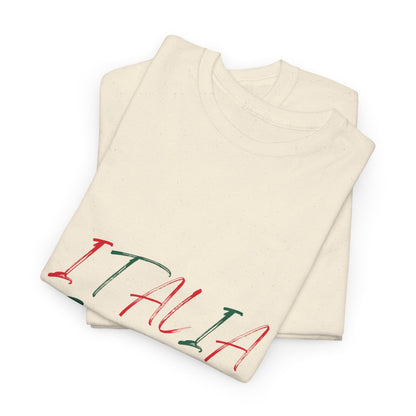 Italia Unisex Heavy Cotton Tee - Comfortable Italian Pride Shirt
