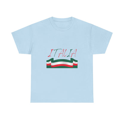 Italia Unisex Heavy Cotton Tee - Comfortable Italian Pride Shirt