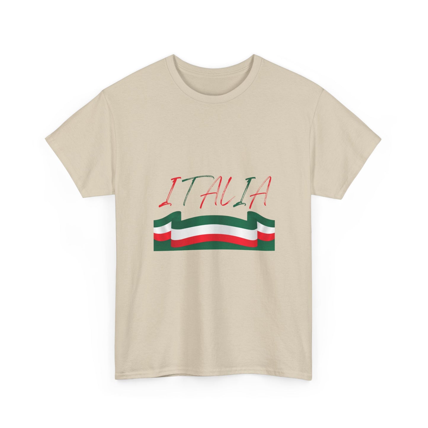 Italia Unisex Heavy Cotton Tee - Comfortable Italian Pride Shirt