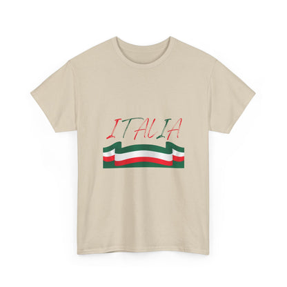 Italia Unisex Heavy Cotton Tee - Comfortable Italian Pride Shirt