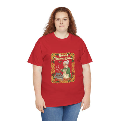 Festive Unisex Heavy Cotton Tee - Nonna's Christmas Kitchen