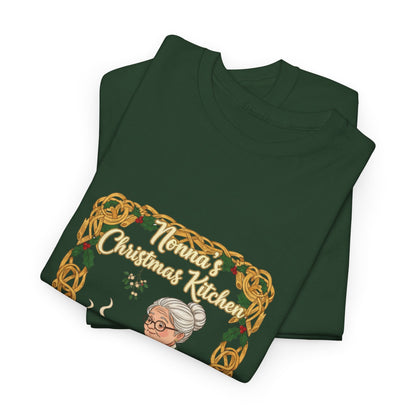 Festive Unisex Heavy Cotton Tee - Nonna's Christmas Kitchen